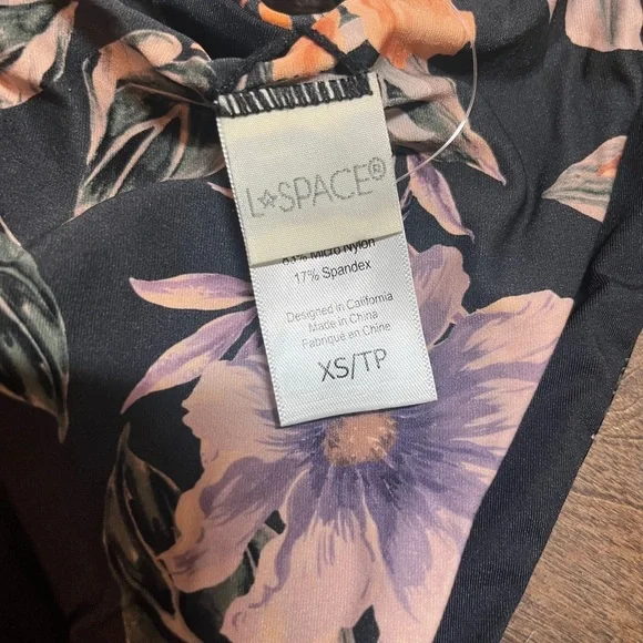 NWT l*spaceCabana Bitsy Swimsuit Bottom Dark Forget Me Not Floral XS - Picture 7 of 7